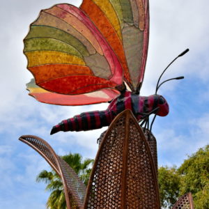 Fluttering Rainbow Sculpture in Palm Desert, California - Encircle Photos