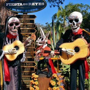 Day of Dead Figures Playing Guitars in San Diego, California - Encircle Photos