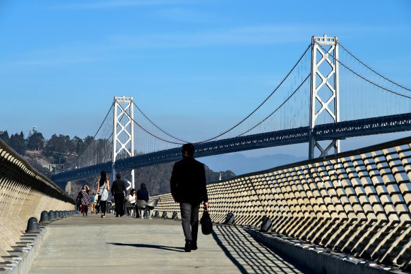 Bay Bridge View along Pier 14 in San Francisco, California - Encircle Photos