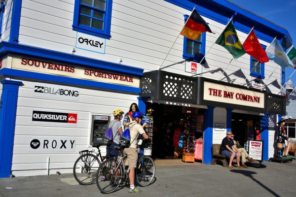 Couple on Rented Bicycles at Fisherman’s Wharf in San Francisco, California - Encircle Photos