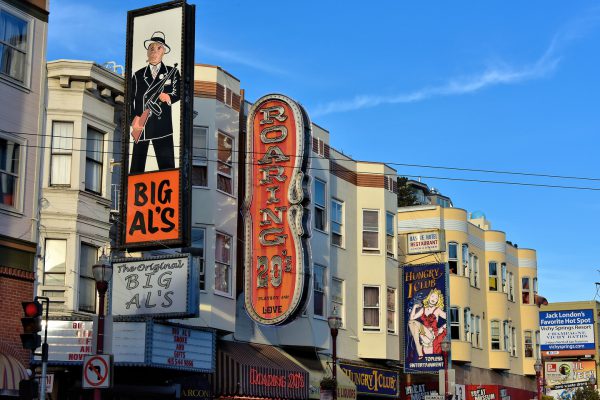 Strip Club Marquees in North Beach in San Francisco, California - Encircle Photos