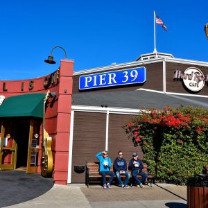 Pier 39 Entrance and Hard Rock Cafe in San Francisco, California - Encircle Photos