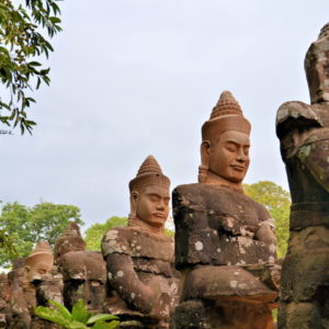 Deva Statues at Angkor Thom in Angkor Archaeological Park, Cambodia - Encircle Photos