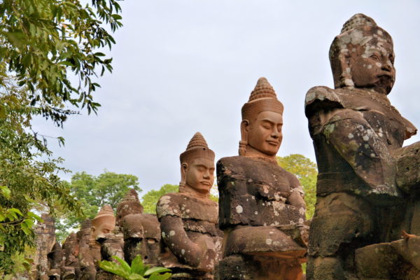 Deva Statues at Angkor Thom in Angkor Archaeological Park, Cambodia - Encircle Photos