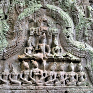 Carving at Ta Prohm in Angkor Archaeological Park, Cambodia - Encircle Photos