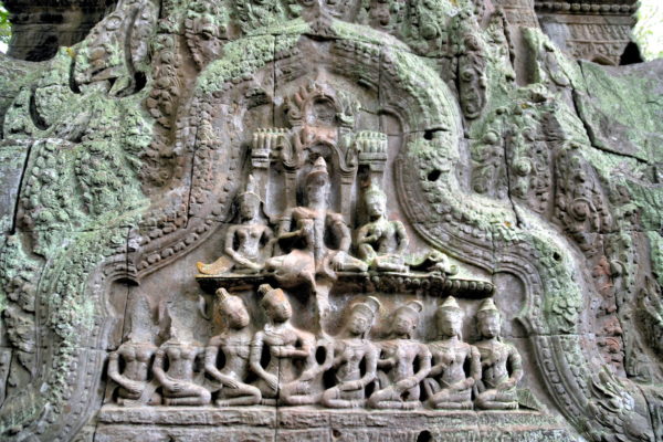 Carving at Ta Prohm in Angkor Archaeological Park, Cambodia - Encircle Photos