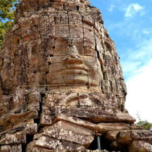 Towering Face Sculpture Ta Prohm in Angkor Archaeological Park, Cambodia - Encircle Photos