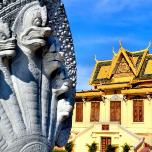 Nāga Serpents and Hor Samran Phirun at Royal Palace in Phnom Penh, Cambodia - Encircle Photos