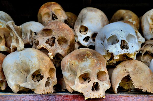Skulls from Killing Fields at Choeung Ek Genocidal Center in Phnom Penh, Cambodia - Encircle Photos