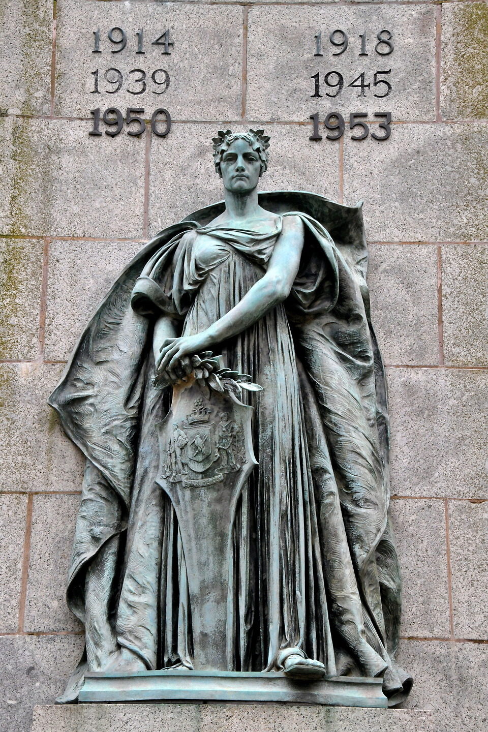 Britannia Statue on Cenotaph on Argyle Street in Halifax, Canada Encircle Photos