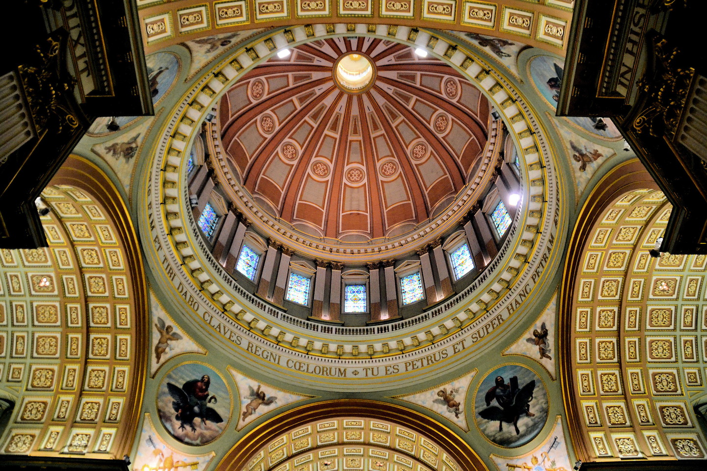 Dome Ceiling in Mary, Queen of the World Cathedral in Montreal, Canada Encircle Photos