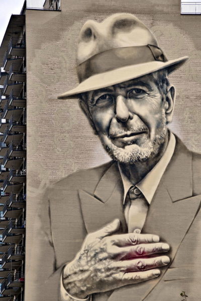 Leonard Cohen Mural in Montreal, Canada - Encircle Photos