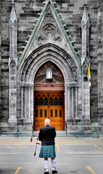 Bagpiper at St. Patrick’s Basilica Montreal, Canada - Encircle Photos