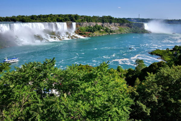 Panorama of Falls Seen from Niagara Falls, Canada - Encircle Photos