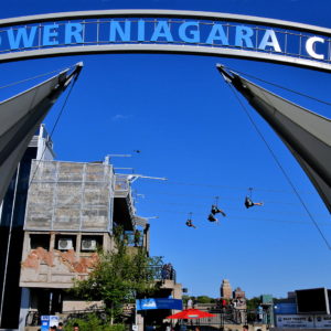 Ziplining along Niagara Falls, Canada - Encircle Photos