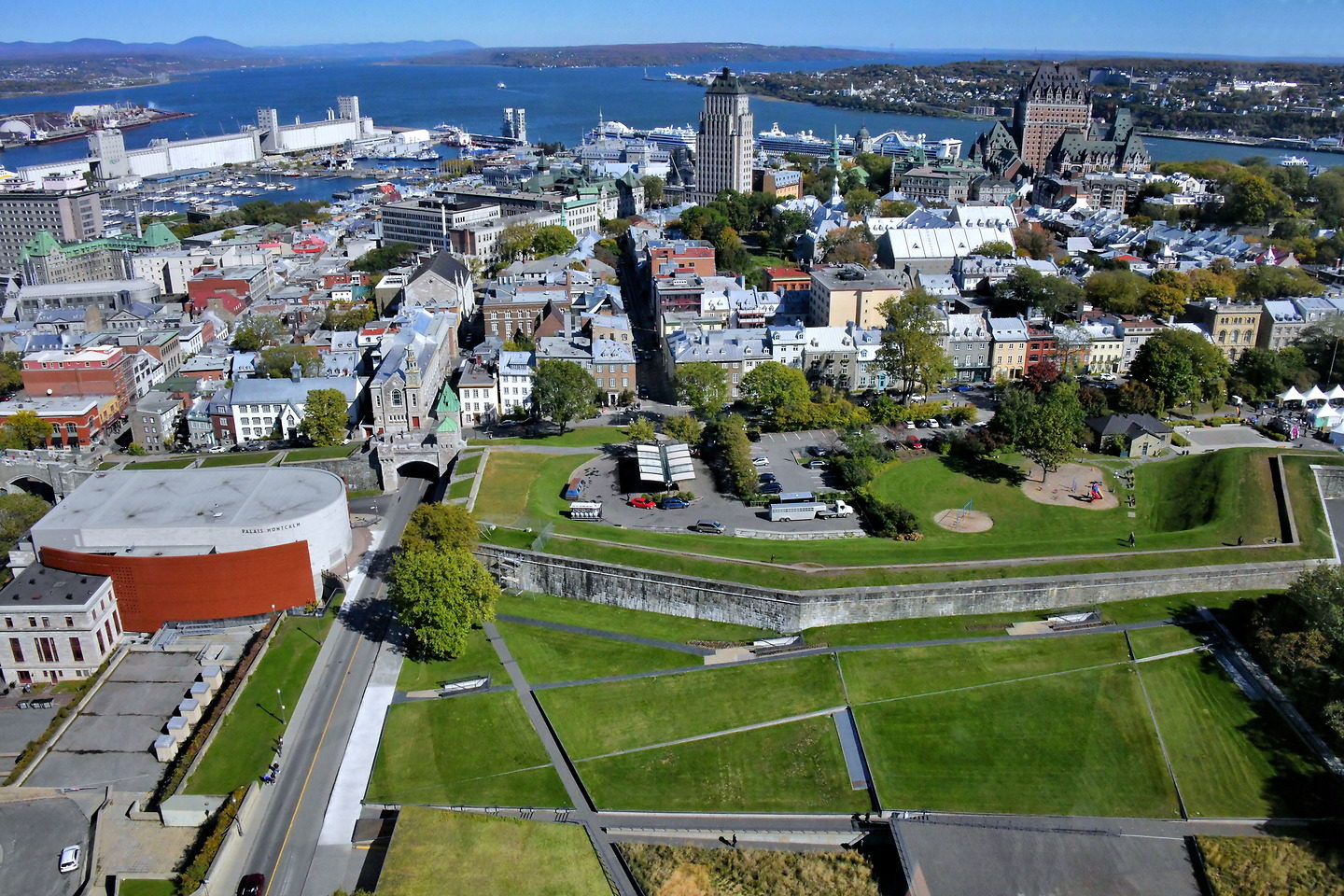 Ariel View of Old Québec City, Canada - Encircle Photos