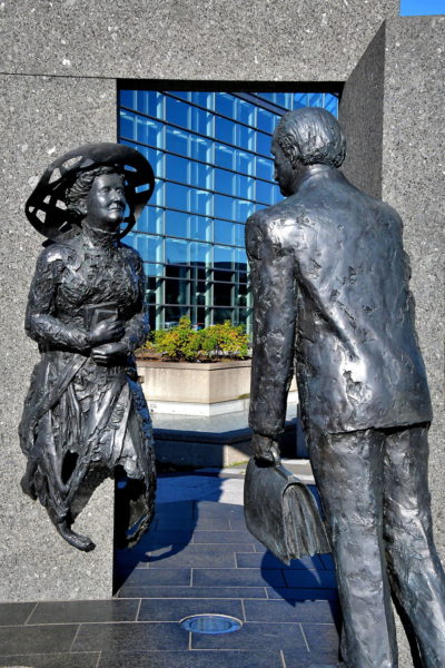 Alphonse and Dorimène Desjardins Monument in Québec City, Canada - Encircle Photos