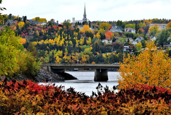 Confluence of Two Rivers in Chicoutimi, Saguenay, Canada - Encircle Photos