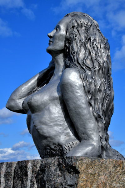 Mermaid Statue in La Baie, Saguenay, Canada - Encircle Photos