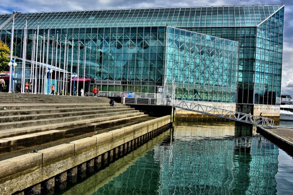 Edgewater Casino Glass Building in Vancouver, Canada - Encircle Photos
