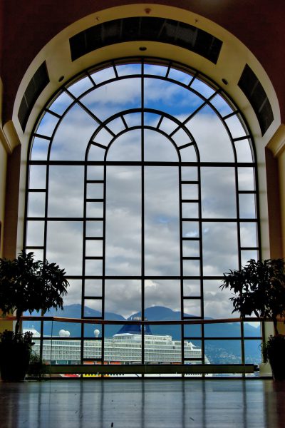 Landing Building Arched Window in Vancouver, Canada - Encircle Photos