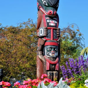Kwakiutl Bear Pole in Victoria, Canada - Encircle Photos