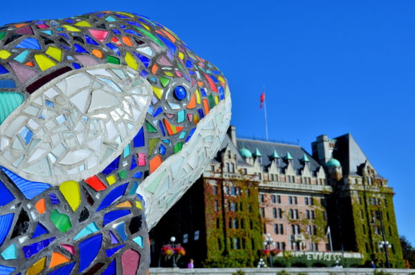 Mosaic Orca Statue in Victoria, Canada - Encircle Photos