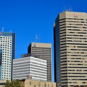 Downtown Skyscrapers in Winnipeg, Canada - Encircle Photos