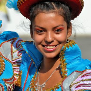 Andean Dancer Wearing Carnival Costume in Arica, Chile - Encircle Photos