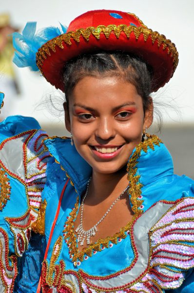 Andean Dancer Wearing Carnival Costume in Arica, Chile - Encircle Photos