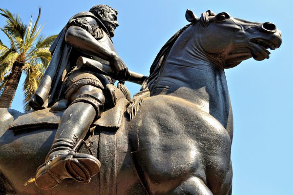 Pedro de Valdivia Equestrian Statue in Santiago, Chile - Encircle Photos