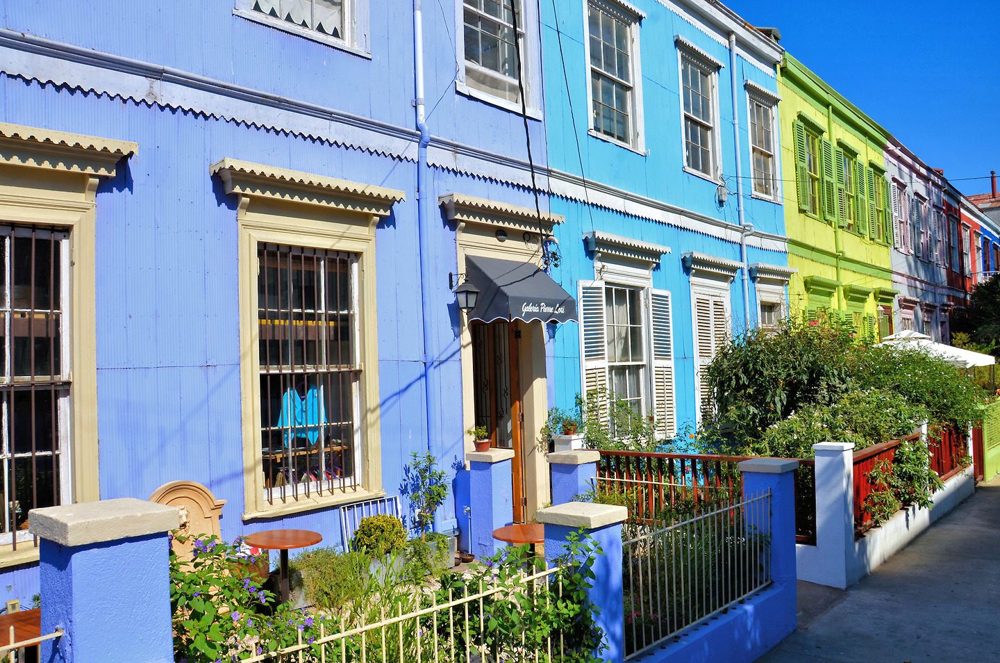 Colorful Houses in Cerro Concepción Neighborhood in Valparaíso, Chile