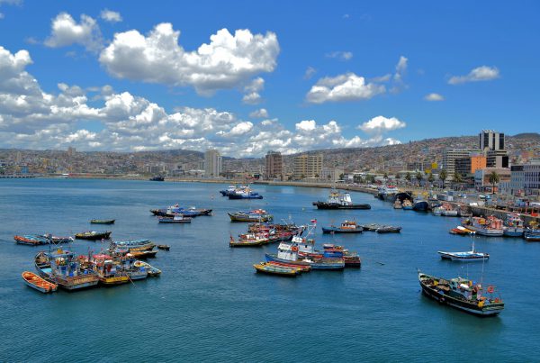 City Surrounding Seaport in Valparaíso, Chile - Encircle Photos