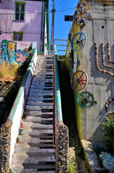 Piano Keys Stairs in Valparaíso, Chile - Encircle Photos