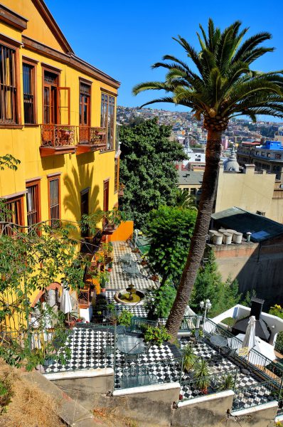 Terraced Restaurant in Cerro Concepción in Valparaíso, Chile - Encircle Photos