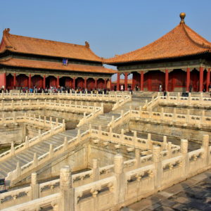 Two Great Halls in Outer Court at Forbidden City in Beijing, China - Encircle Photos