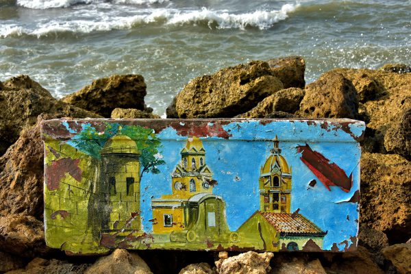 Painting of City Landmarks in Bocagrande, Cartagena, Colombia - Encircle Photos
