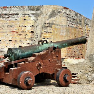 Cannon at Castillo San Felipe de Barajas in Cartagena, Colombia - Encircle Photos