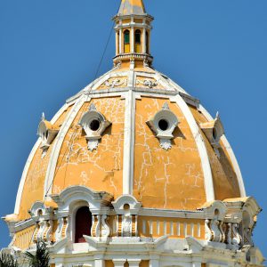 Dome of Iglesia de San Pedro Claver in Old Town, Cartagena, Colombia - Encircle Photos