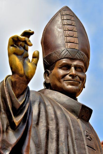 Pope John Paul II Statue in Old Town, Cartagena, Colombia - Encircle Photos