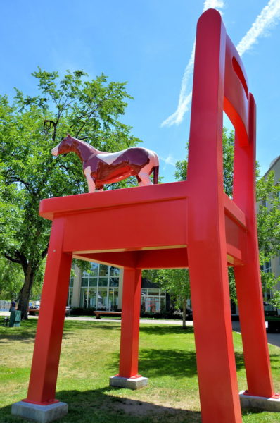Big Chair with Horse Donald Lipski in Denver, Colorado - Encircle Photos