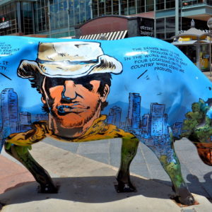 Blue Steer from CowParade Event in Denver, Colorado - Encircle Photos