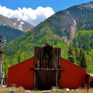 Red Shed and Weathervane at Independence Pass, Colorado - Encircle Photos