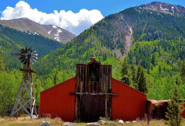 Red Shed and Weathervane at Independence Pass, Colorado - Encircle Photos