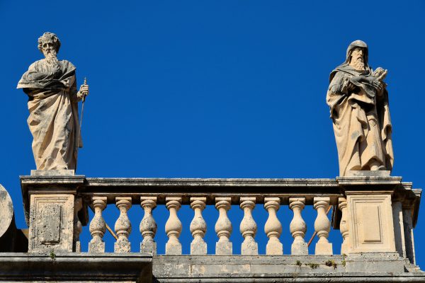 Statues on Cathedral Balustrade in Dubrovnik, Croatia - Encircle Photos