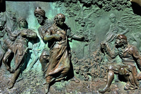 Relief Panel on Gundulić Statue in Dubrovnik, Croatia - Encircle Photos
