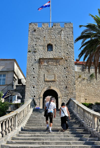 Staircase to Revelin Tower in Korčula, Croatia - Encircle Photos