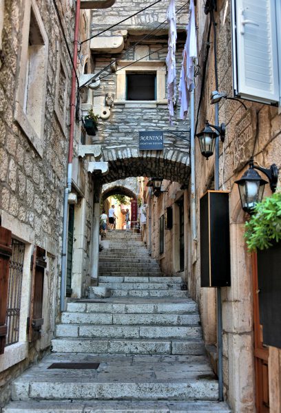 Stairs Up Biskupa Luke Tolentića in Korčula, Croatia - Encircle Photos