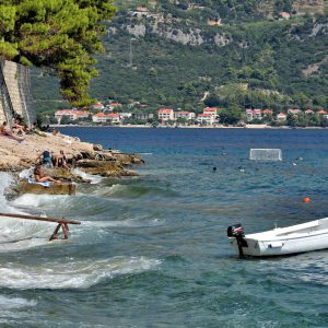 Sunning and Swimming on Eastern Shore in Korčula, Croatia - Encircle Photos