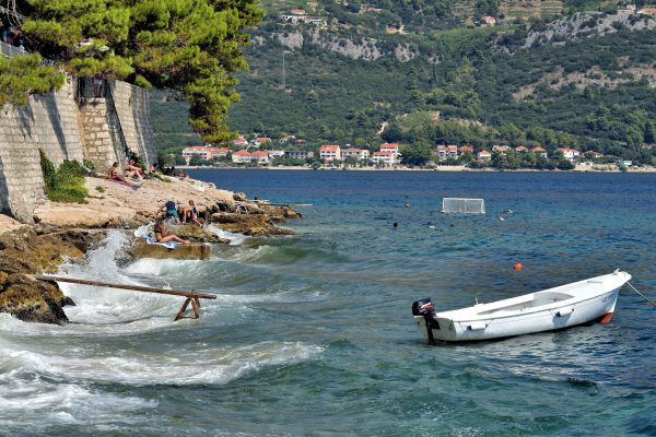 Sunning and Swimming on Eastern Shore in Korčula, Croatia - Encircle Photos
